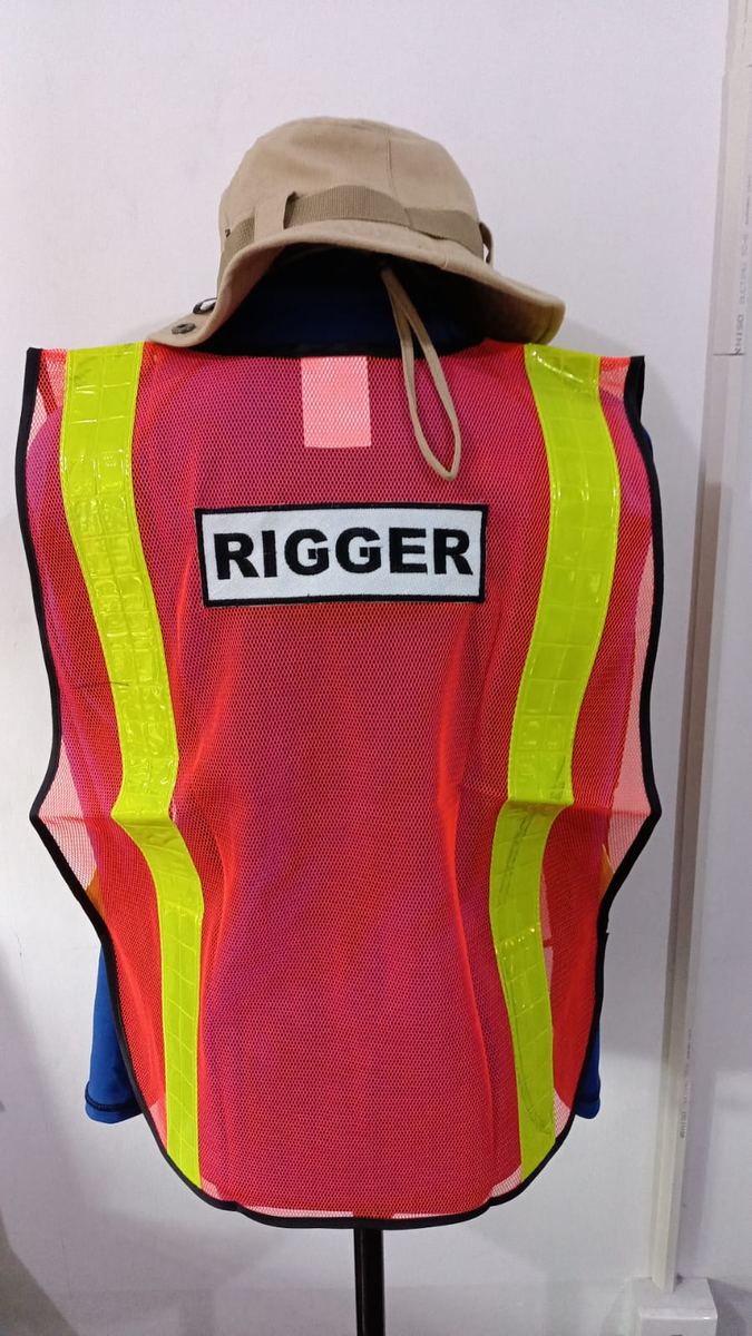 Rompi safety custom dengan nama jabatan